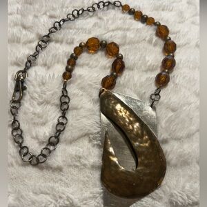 Handmade piece w statement pendant